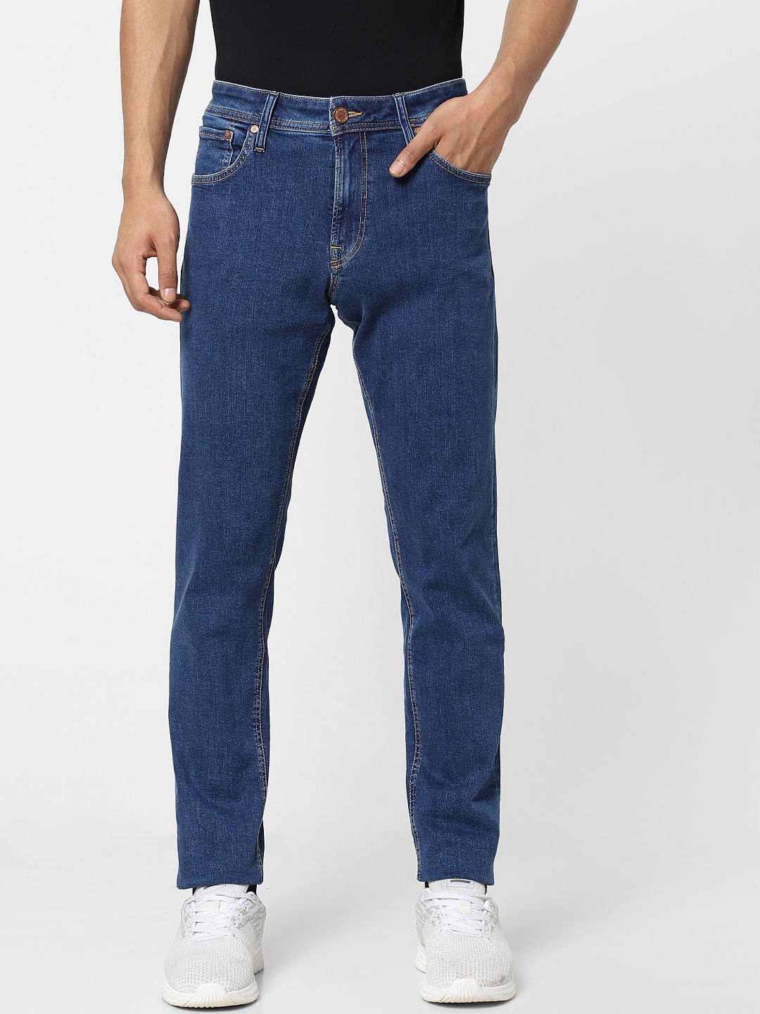 Blue Low Rise Glenn Slim Jeans