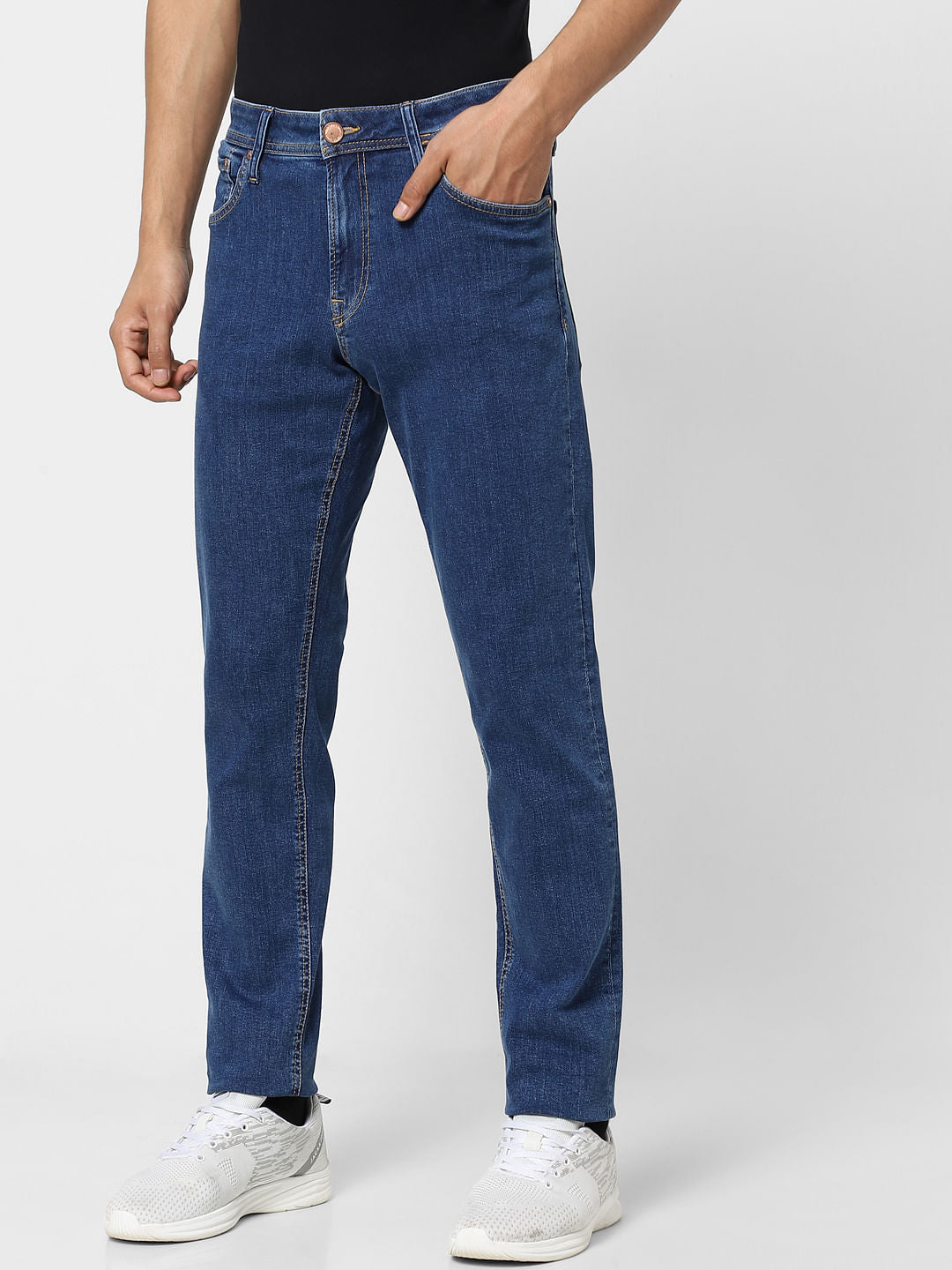 Blue Low Rise Glenn Slim Jeans