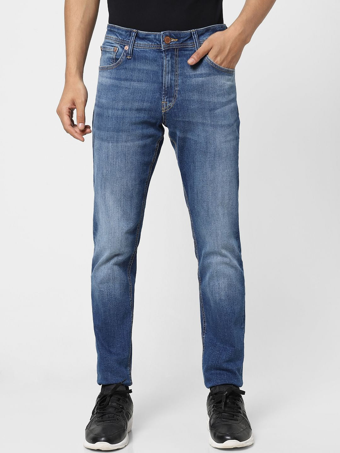Blue Low Rise Glenn Slim Jeans