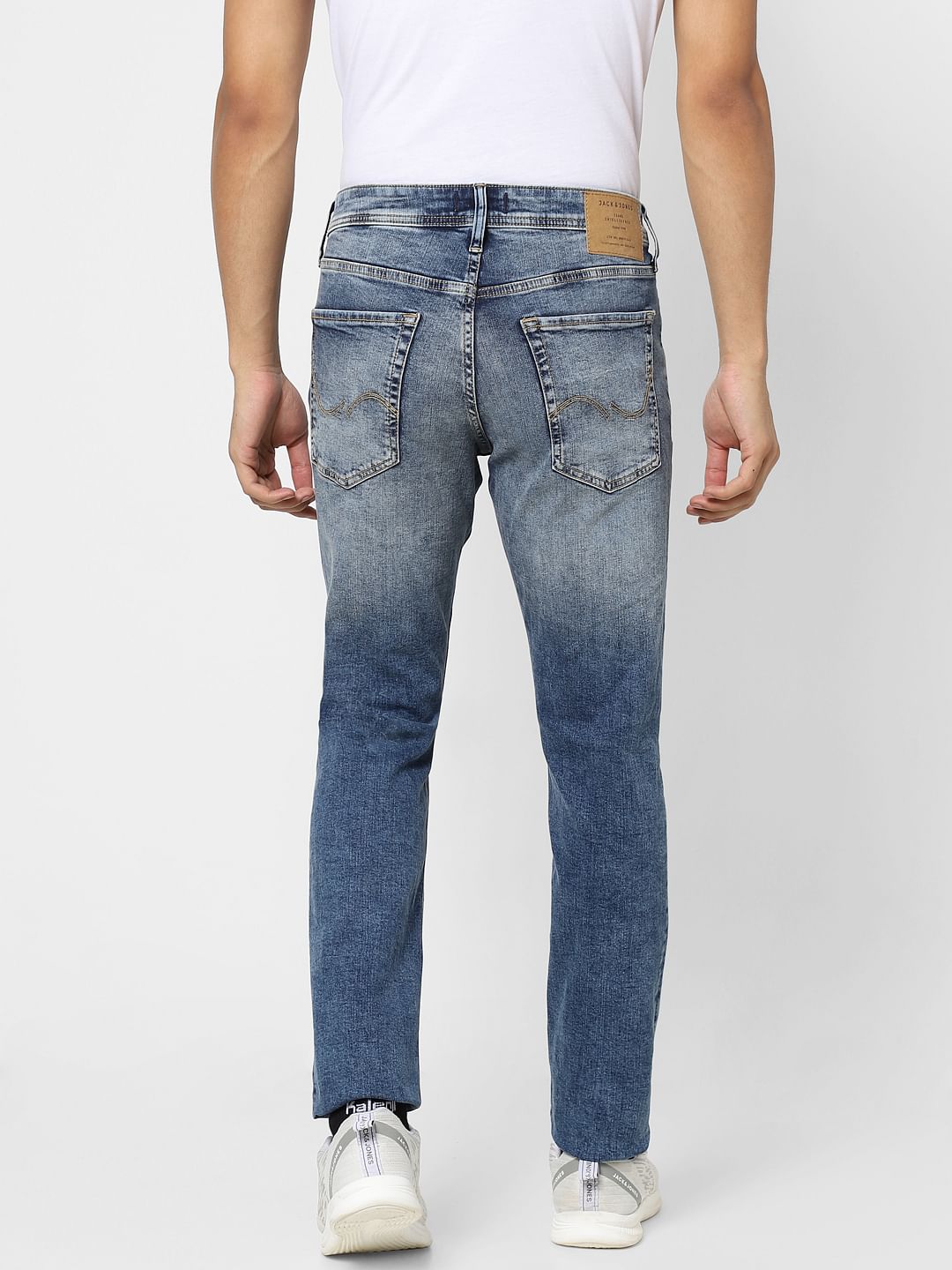 Blue Low Rise Ripped  Glenn Slim Jeans