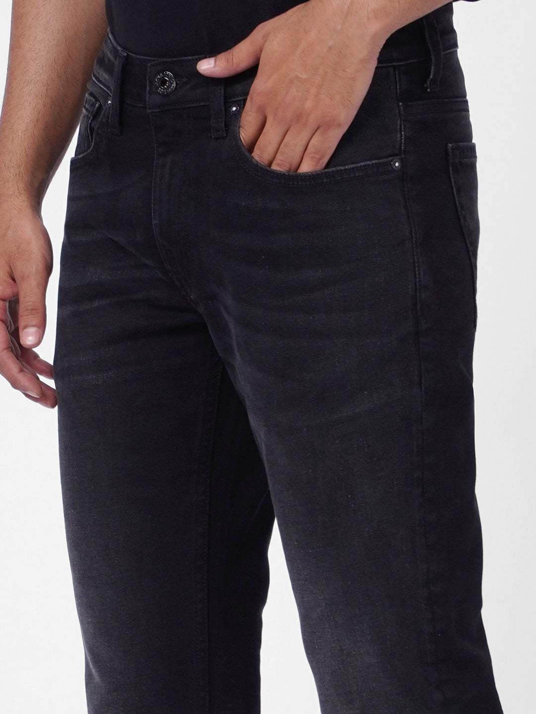 Black Low Rise Glenn Slim Fit Jeans