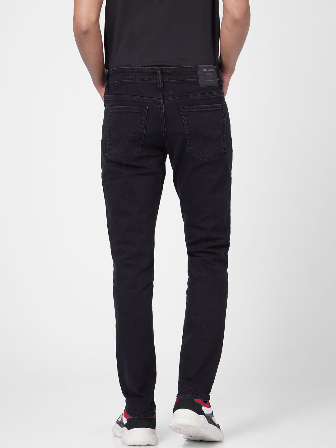 Black Low Rise Glenn Slim Jeans