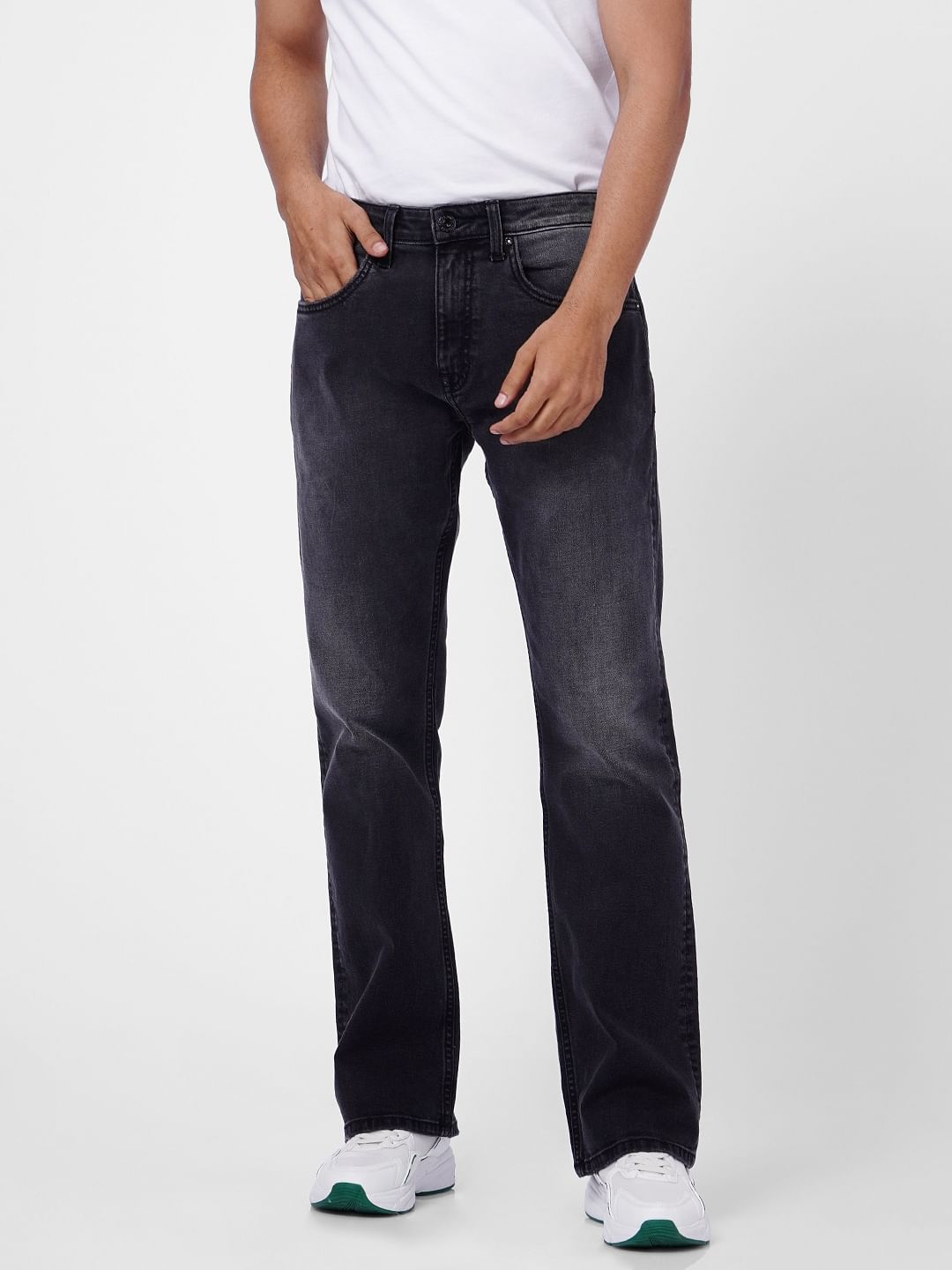 Black High Rise Bootcut Jeans