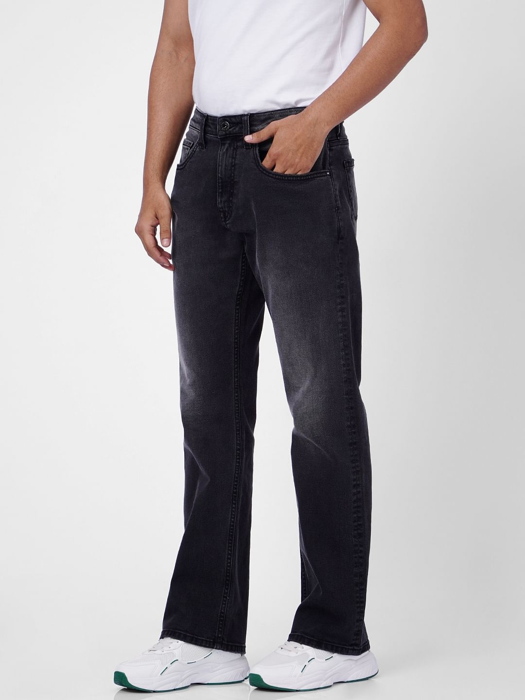 Black High Rise Bootcut Jeans