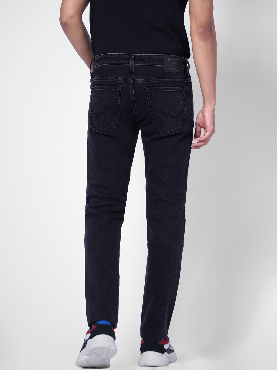 Dark Grey Low Rise Glenn Slim Fit Jeans