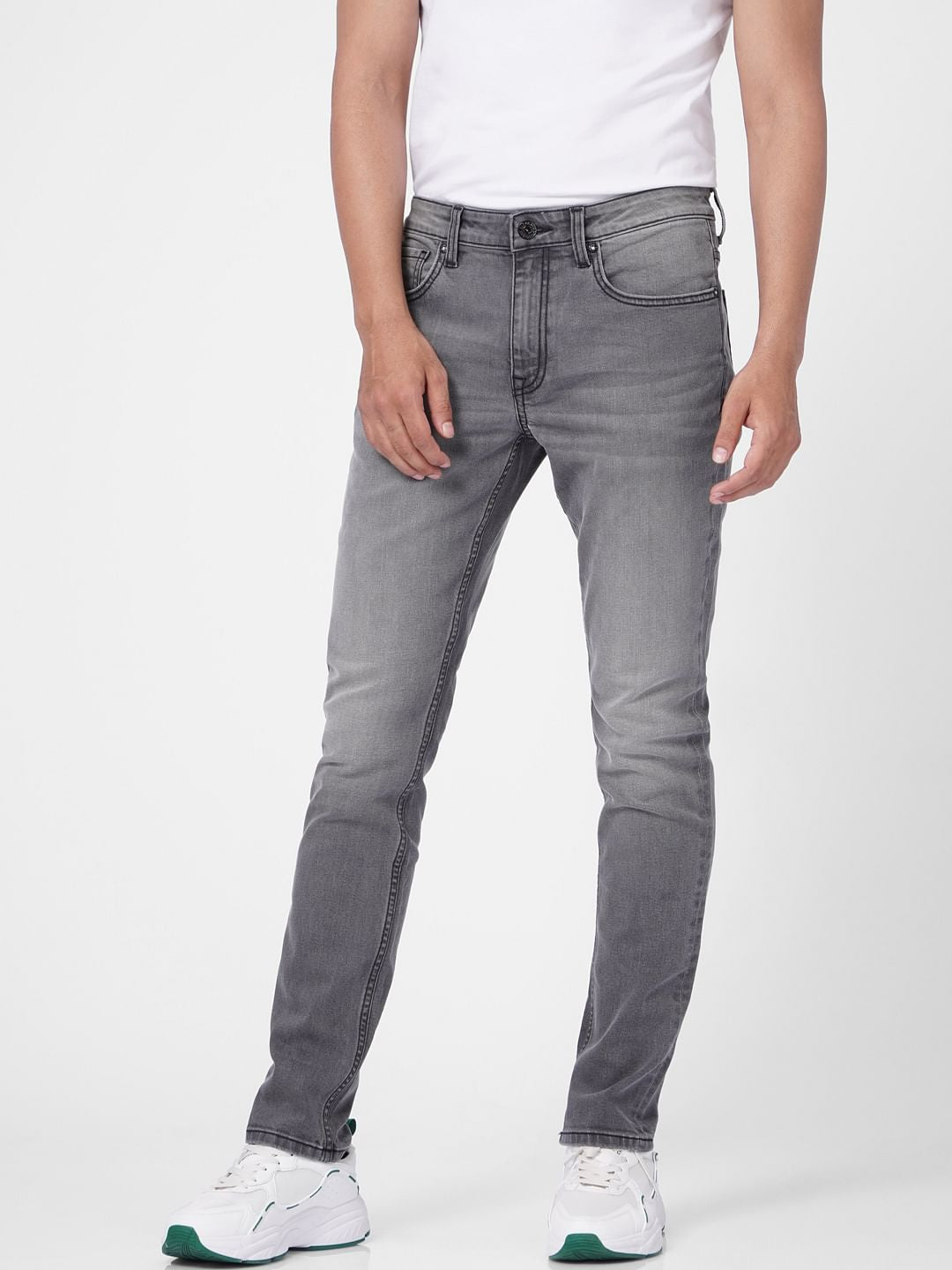 Light Grey Low Rise Glenn Slim Jeans