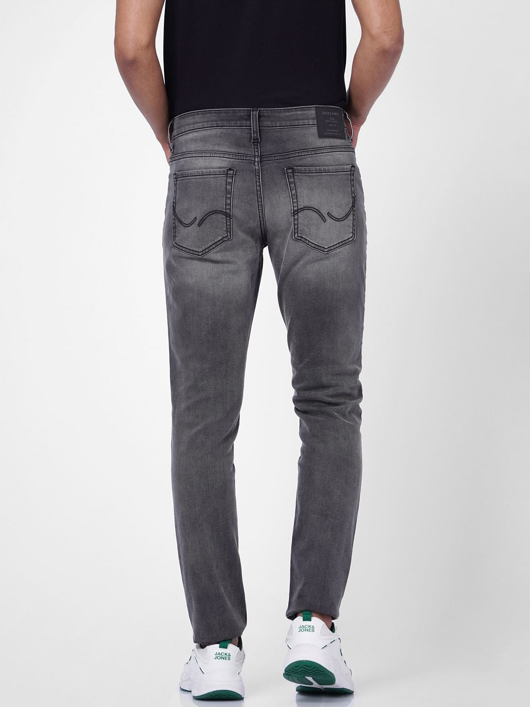 Grey Low Rise Glenn Slim Fit Jeans