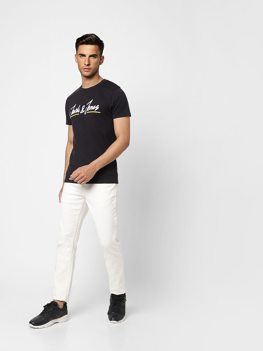 White Low Rise Glenn Slim Jeans - 28/30