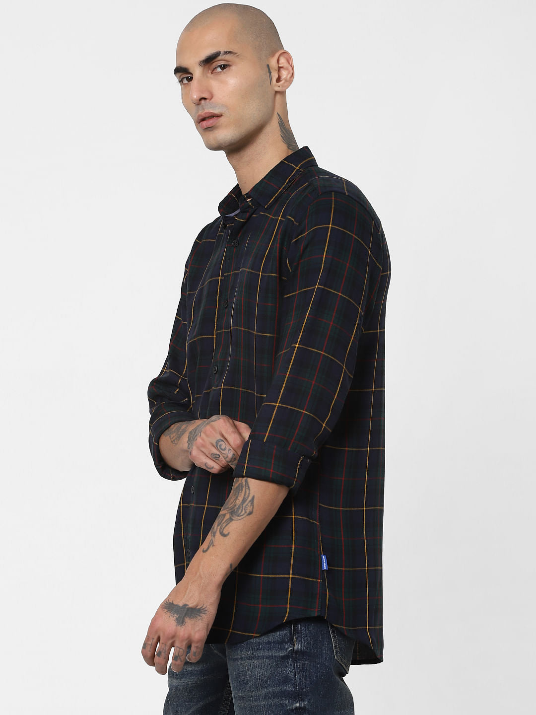 Green Check Full Sleeves Shirt