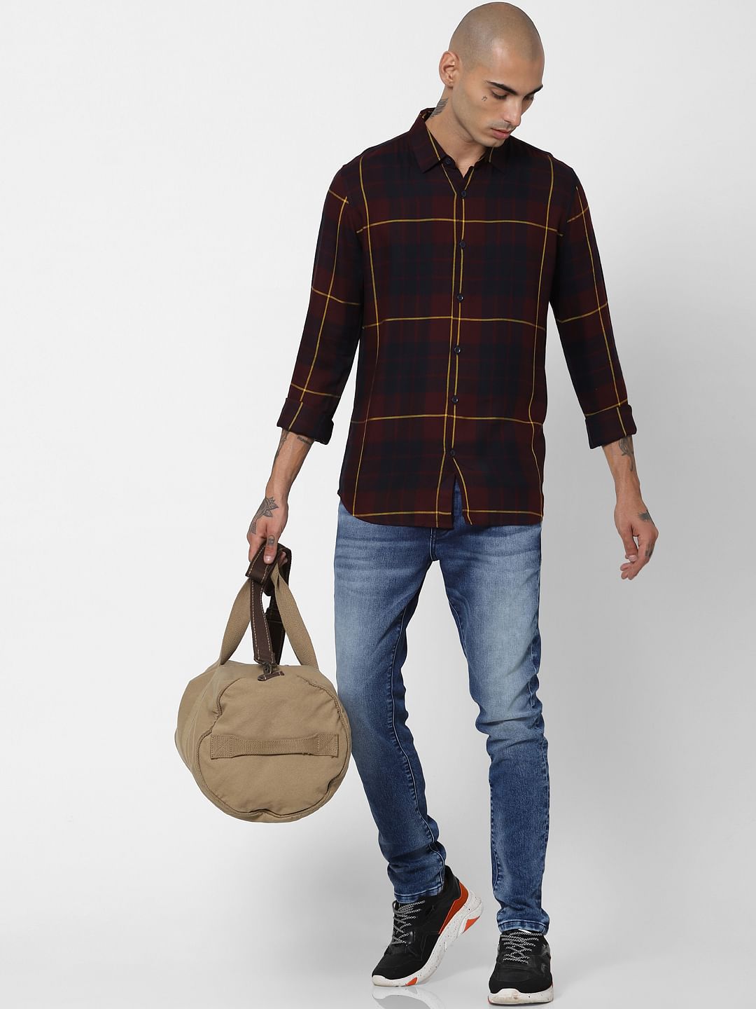 Red Check Full Sleeves Shirt