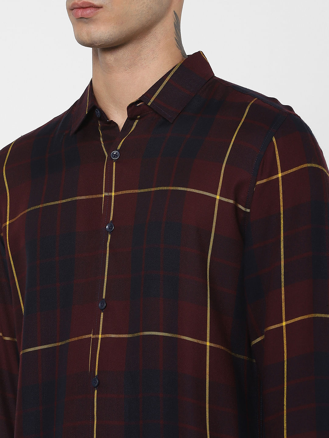 Red Check Full Sleeves Shirt