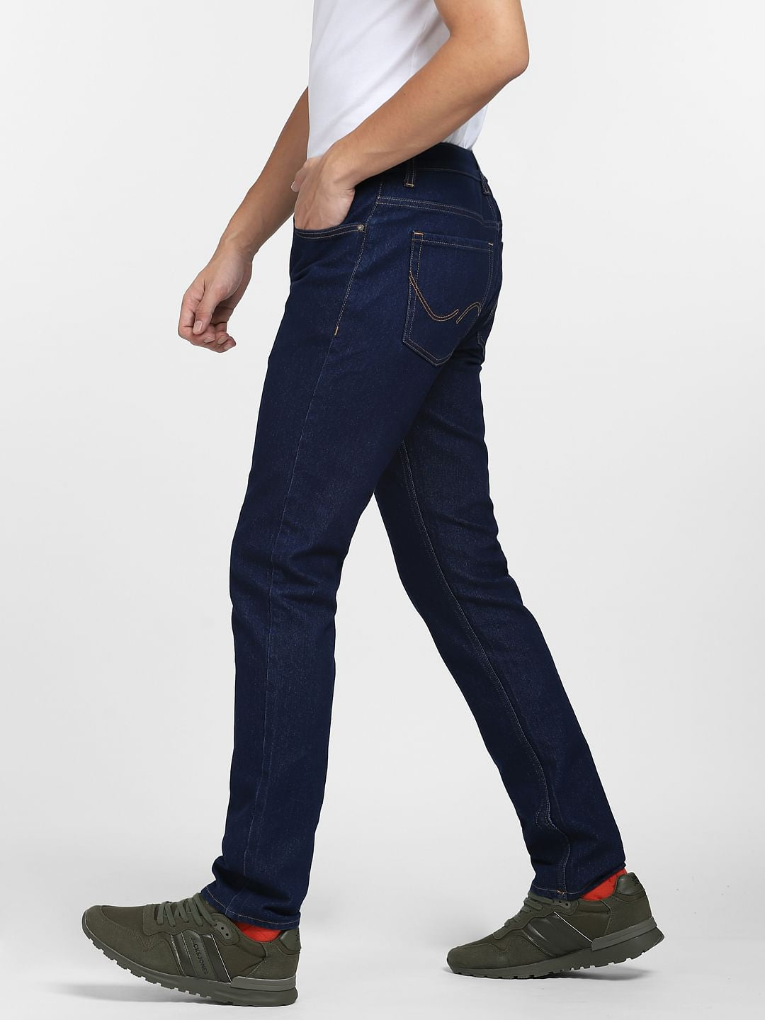 Dark Blue Low Rise Ben Skinny Fit Jeans