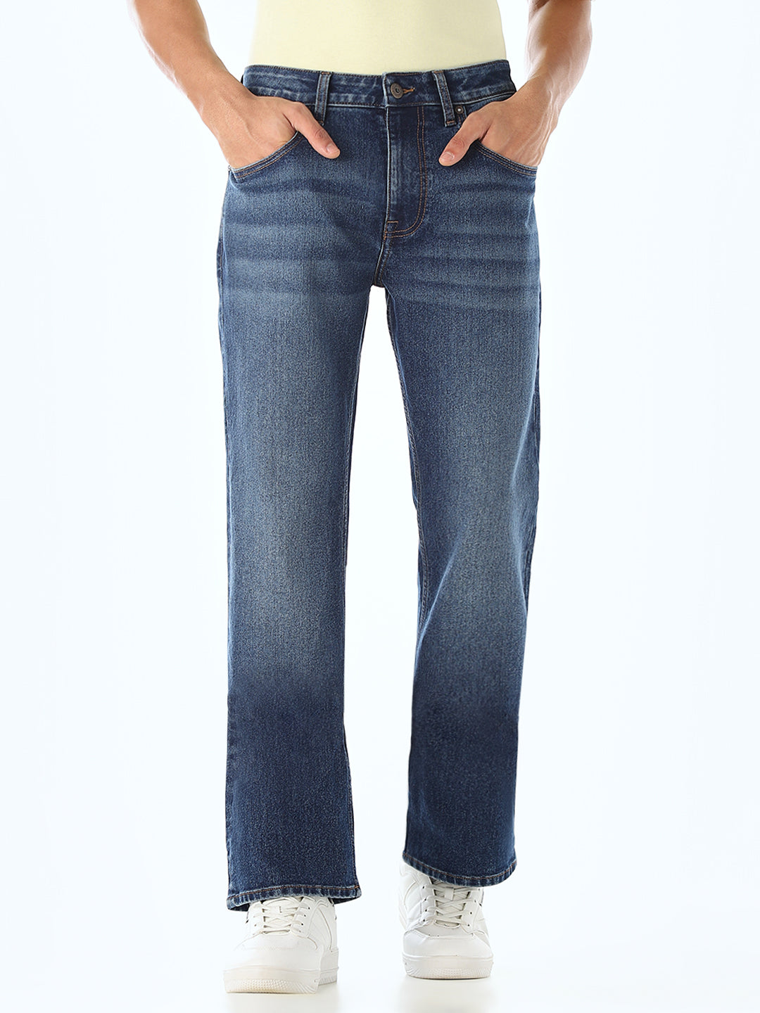 Men's Medium Blue Bootcut Stretch Jeans - 28/30