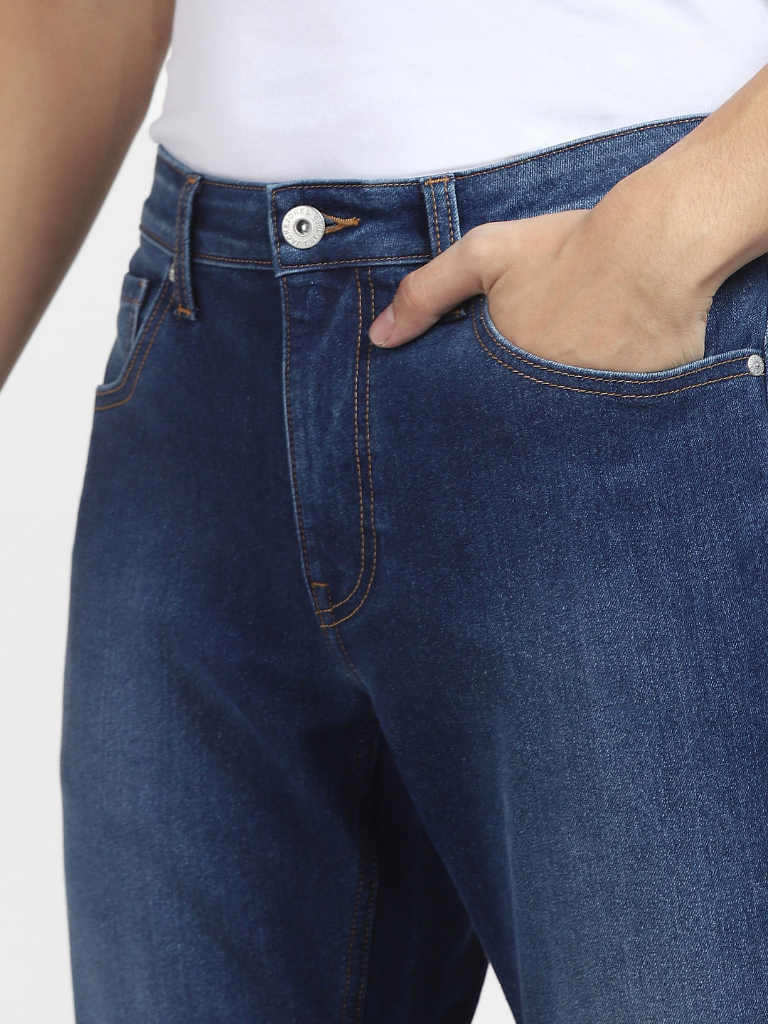 Light Blue Mid Rise Clark Regular Fit Jeans