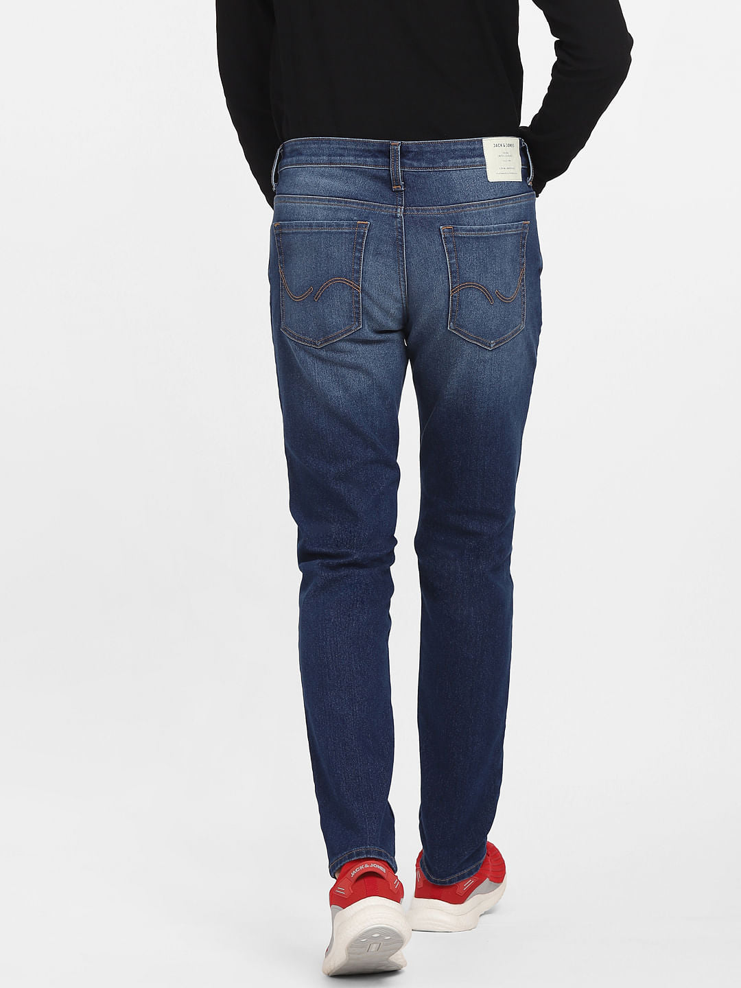 Blue Low Rise Washed Glenn Slim Jeans