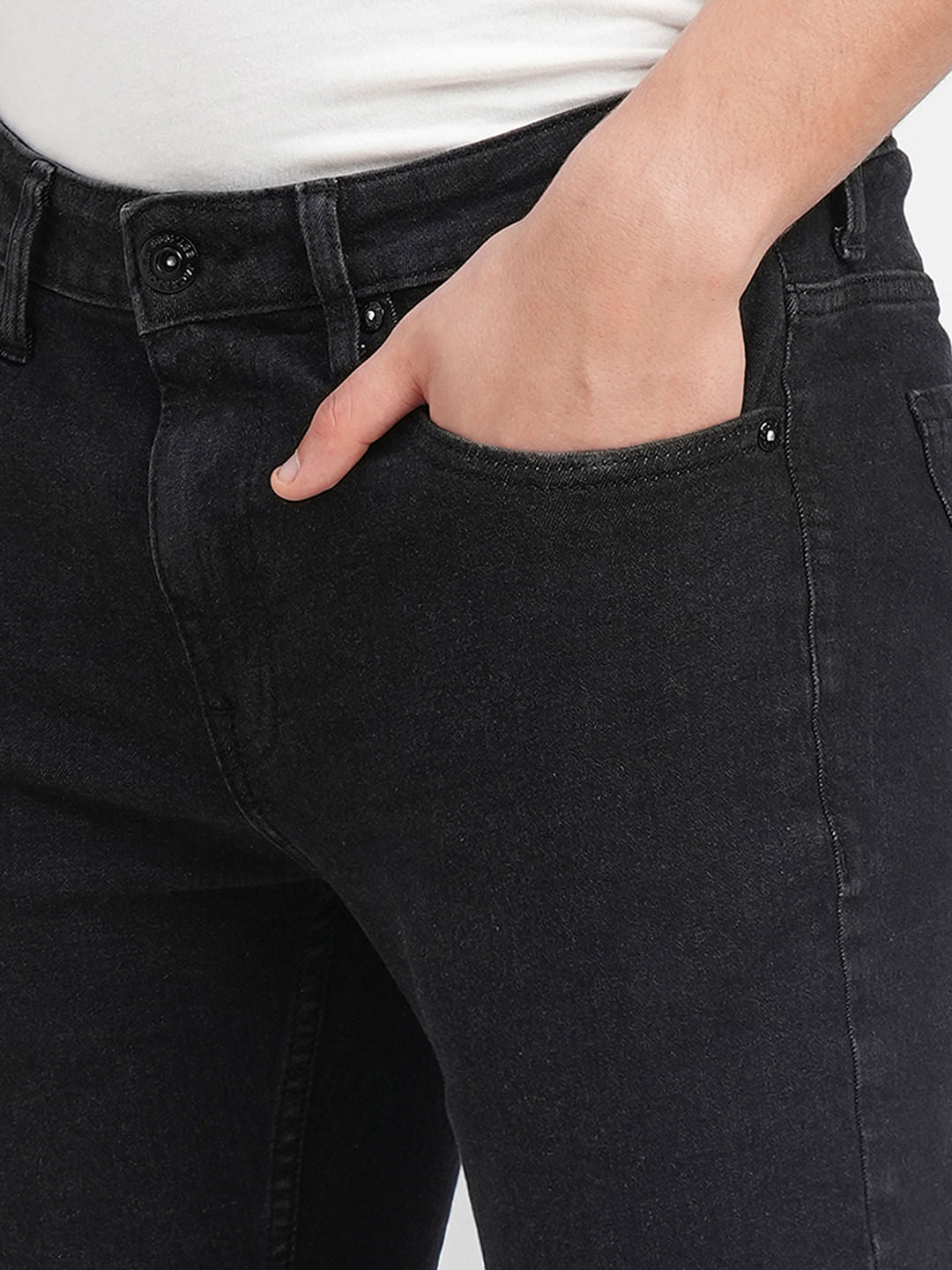 Black Low Rise Ben Skinny Fit Jeans