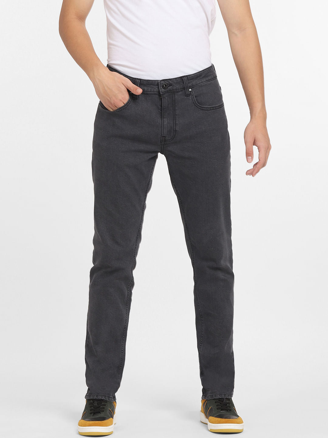 Dark Grey Low Rise Ben Skinny Jeans