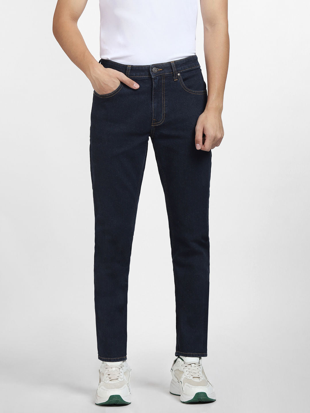 Dark Blue Low Rise Glenn Slim Fit Jeans