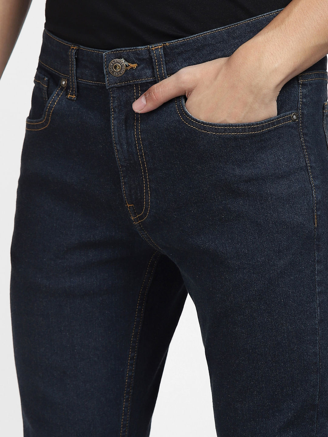Dark Blue Low Rise Glenn Slim Fit Jeans