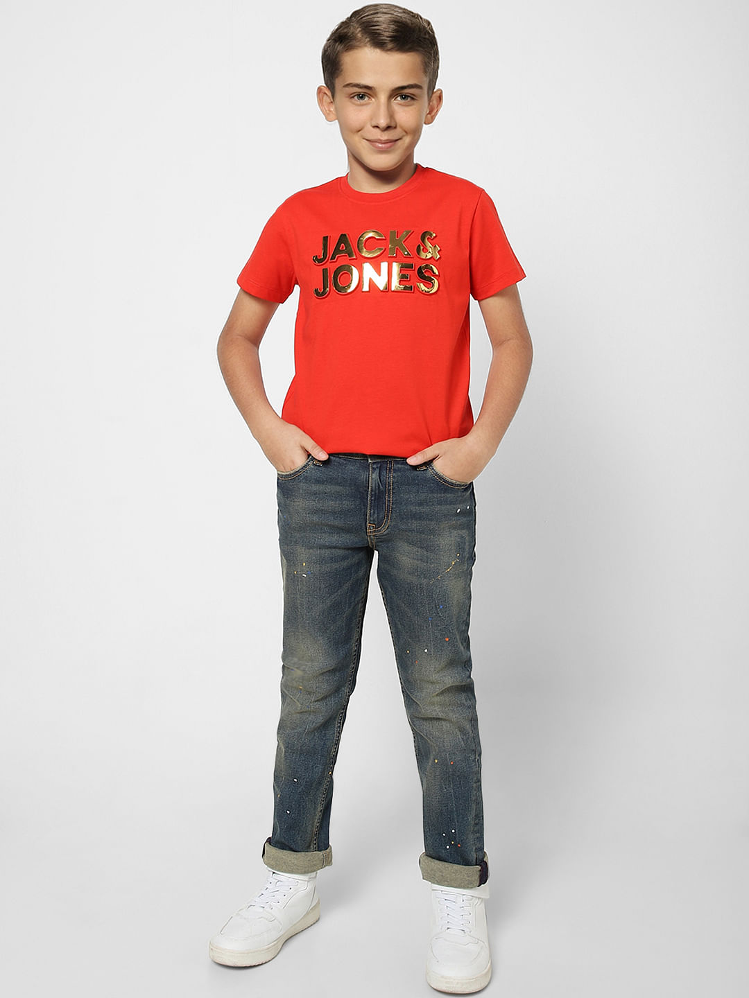 Boys Blue Washed Straight Jeans - 9/10Y