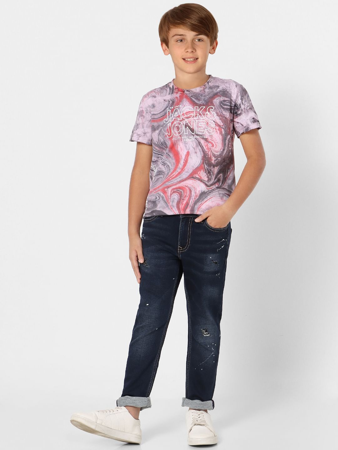 Boys Blue Mid Rise Clark Straight Jeans - 9/10Y