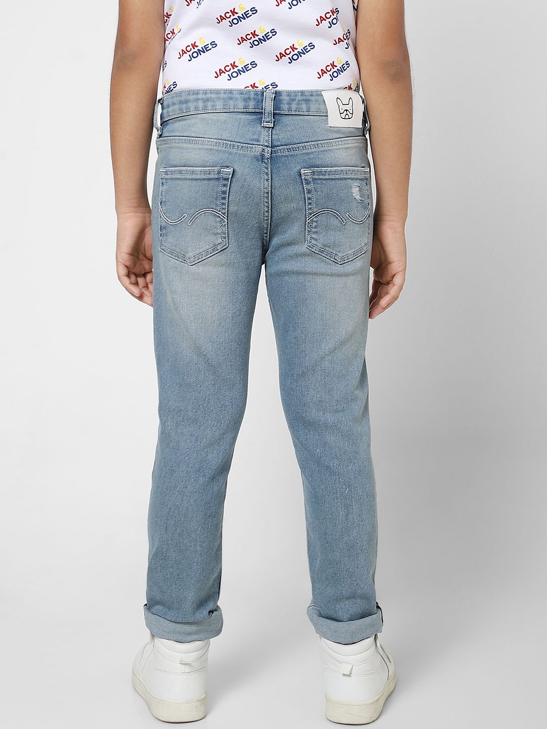 Boys Blue Ripped Clark Straight Jeans