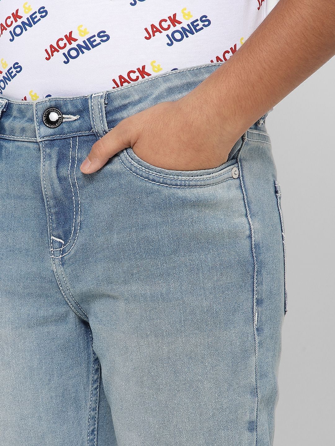 Boys Blue Ripped Clark Straight Jeans