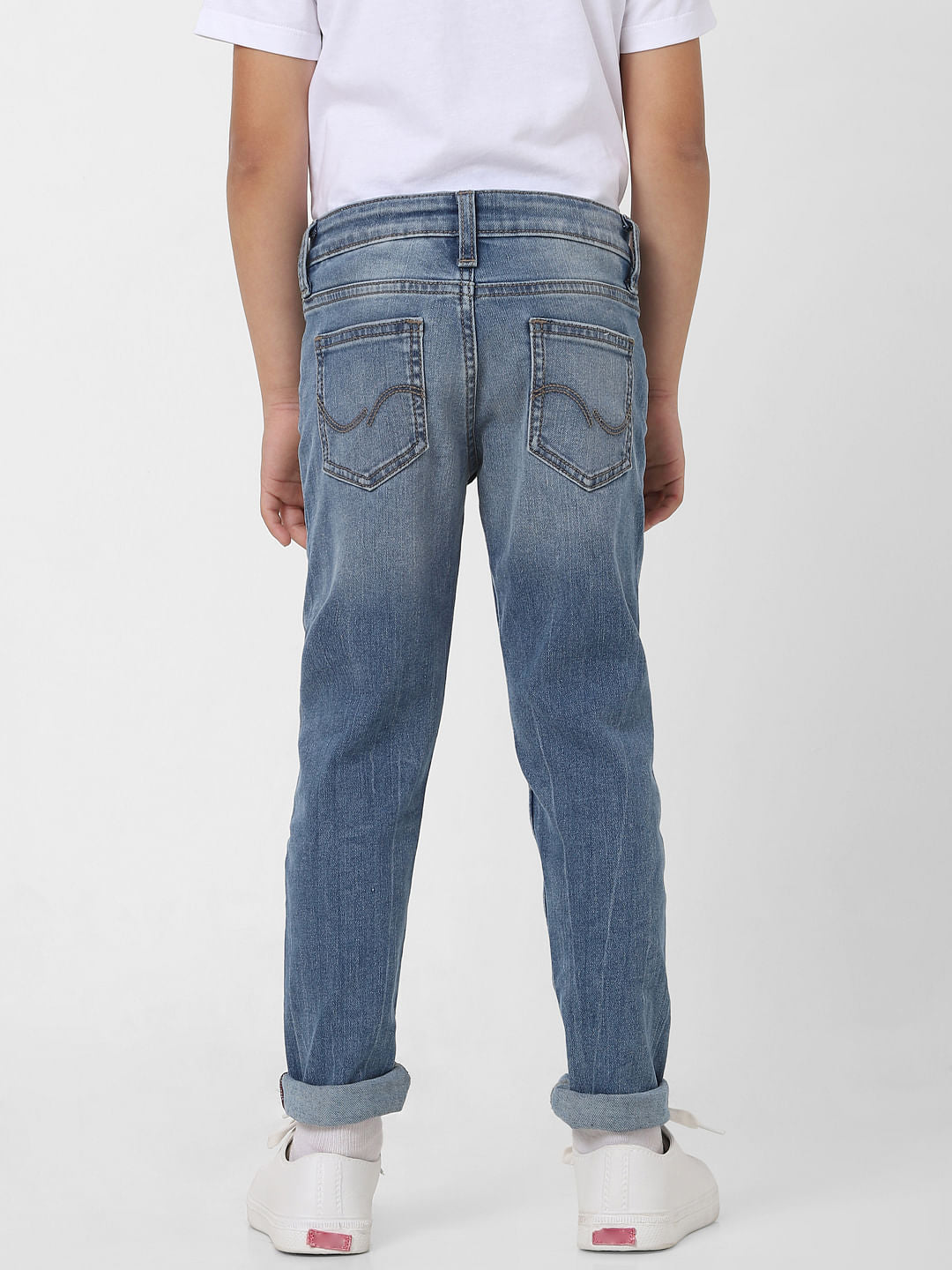 Boys Blue Mid Rise Glenn Slim Fit Jeans
