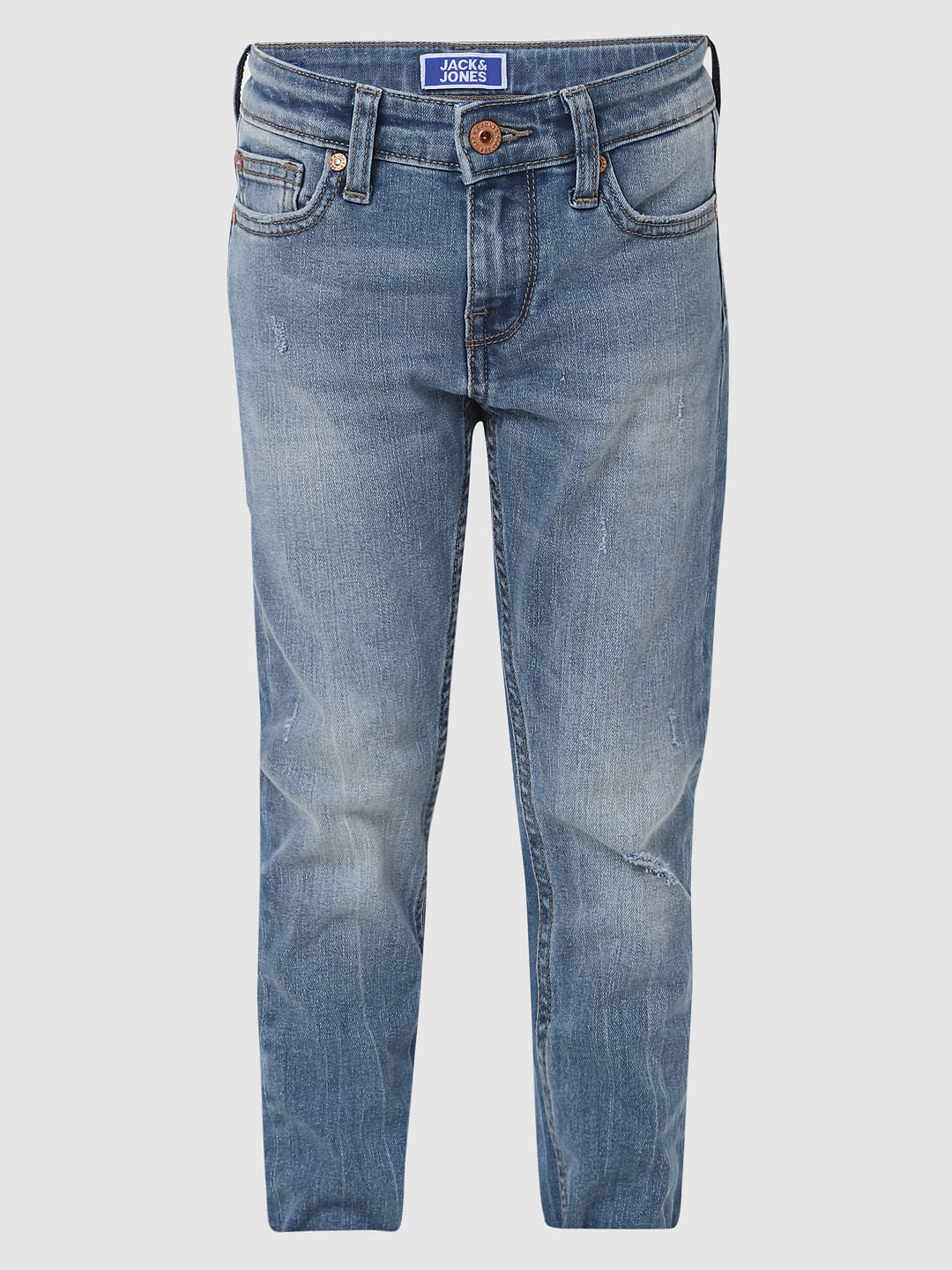 Boys Blue Mid Rise Glenn Slim Fit Jeans