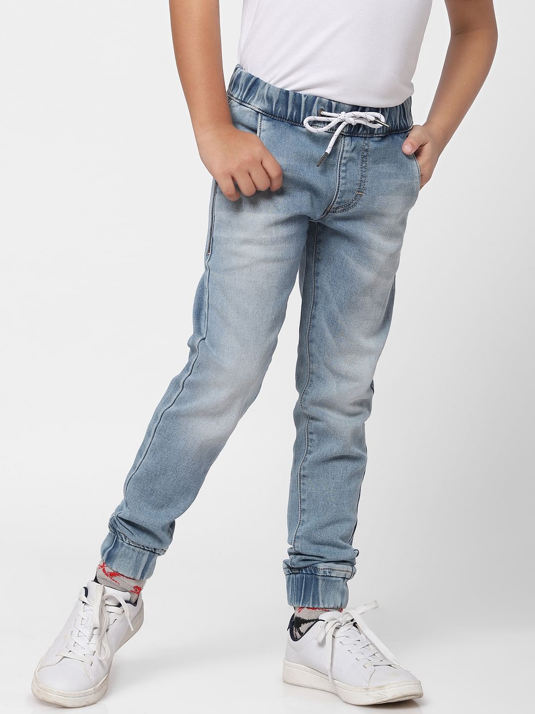 Boys Light Blue Jogger Jeans - 4/5Y