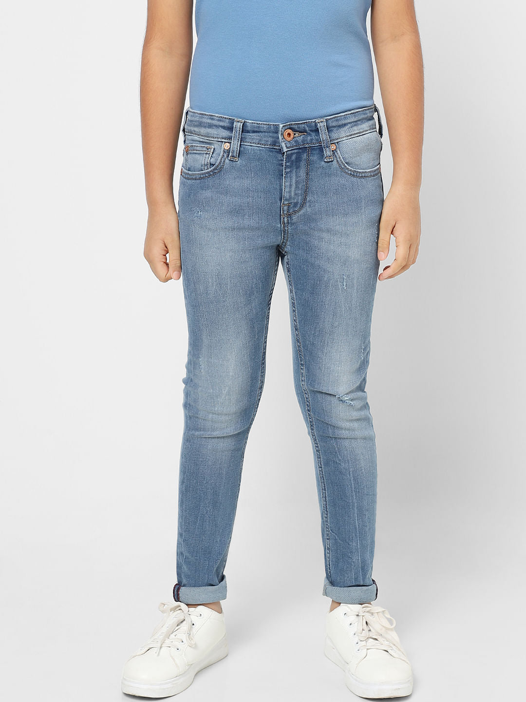 Boys Blue Mid Rise Glenn Slim Fit Jeans