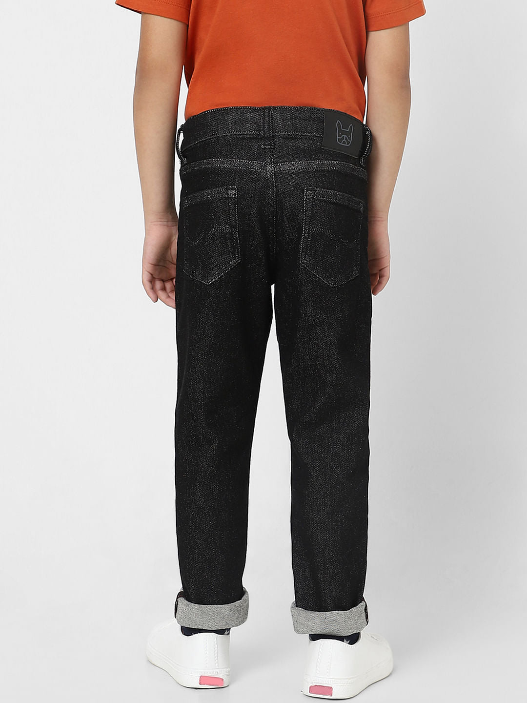 Boys Dark Blue Mid Rise Clark Straight Jeans