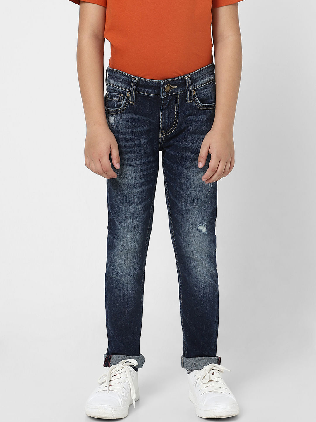 Boys Blue Mid Rise Glenn Slim Fit Jeans