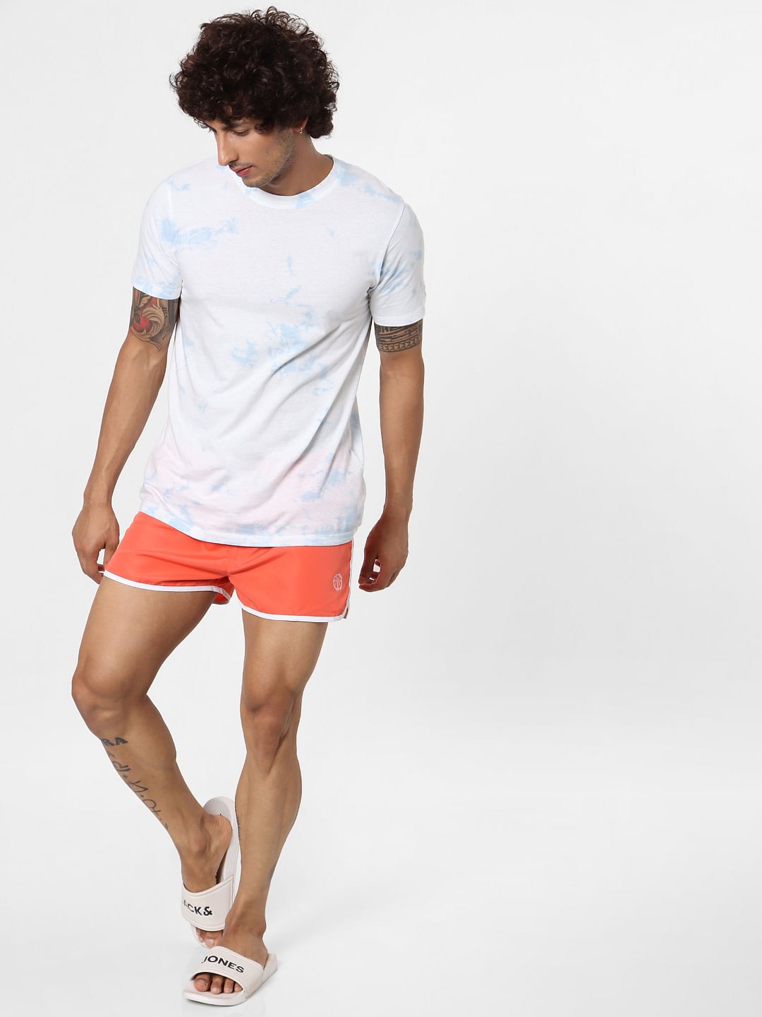 Coral Mid Rise Swimshorts - S