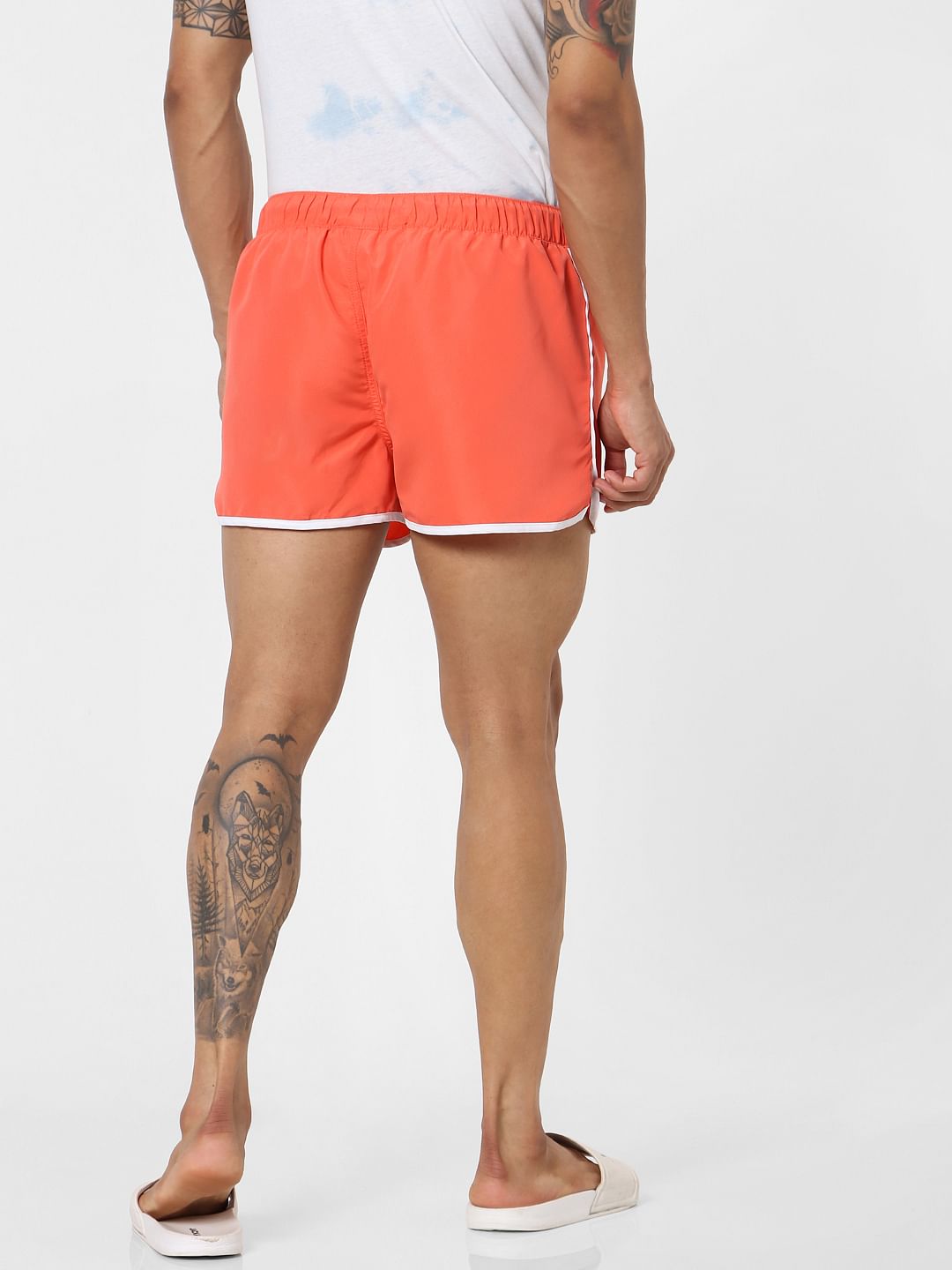 Coral Mid Rise Swimshorts