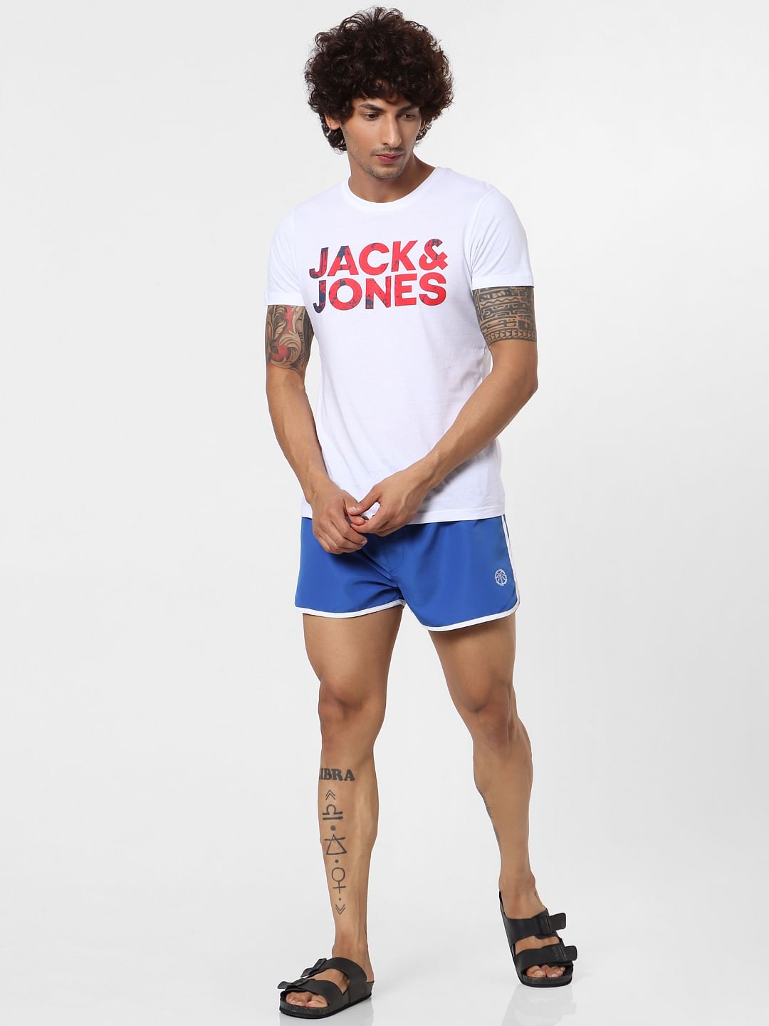 Blue Mid Rise Swimshorts - S