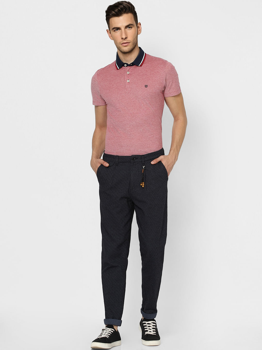 Navy Blue Houndstooth Sweatpants - 28/30