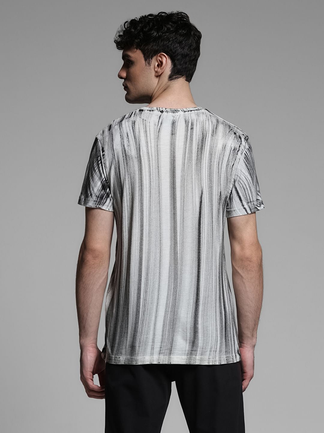 White Jacquard Printed T-shirt