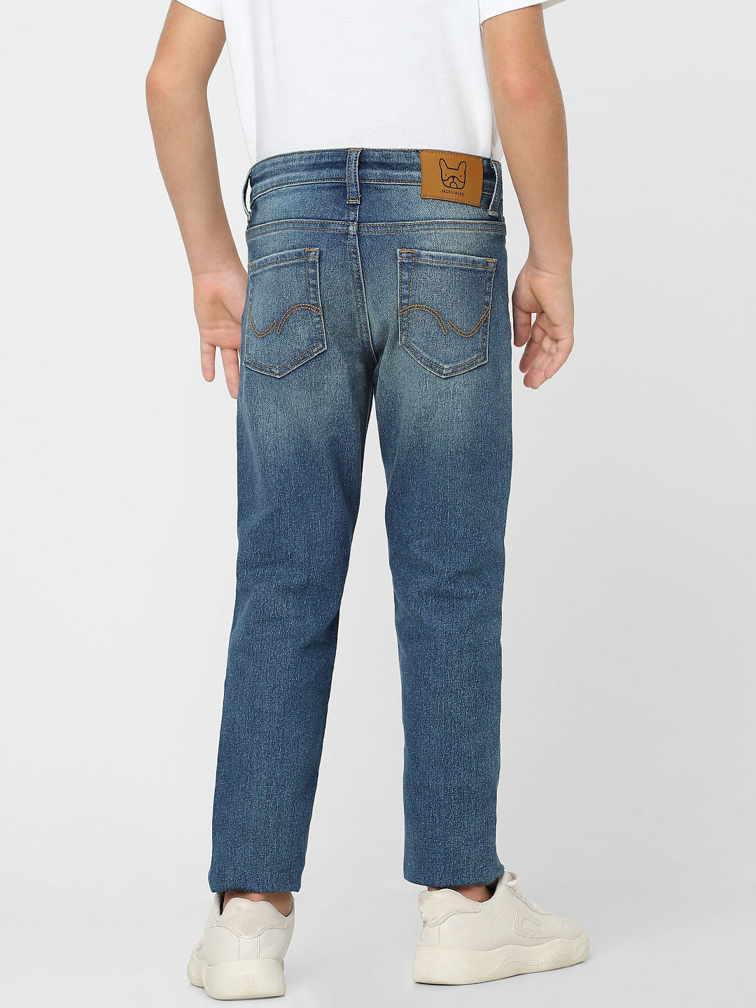 Boys Blue Mid Rise Clark Straight Fit Jeans
