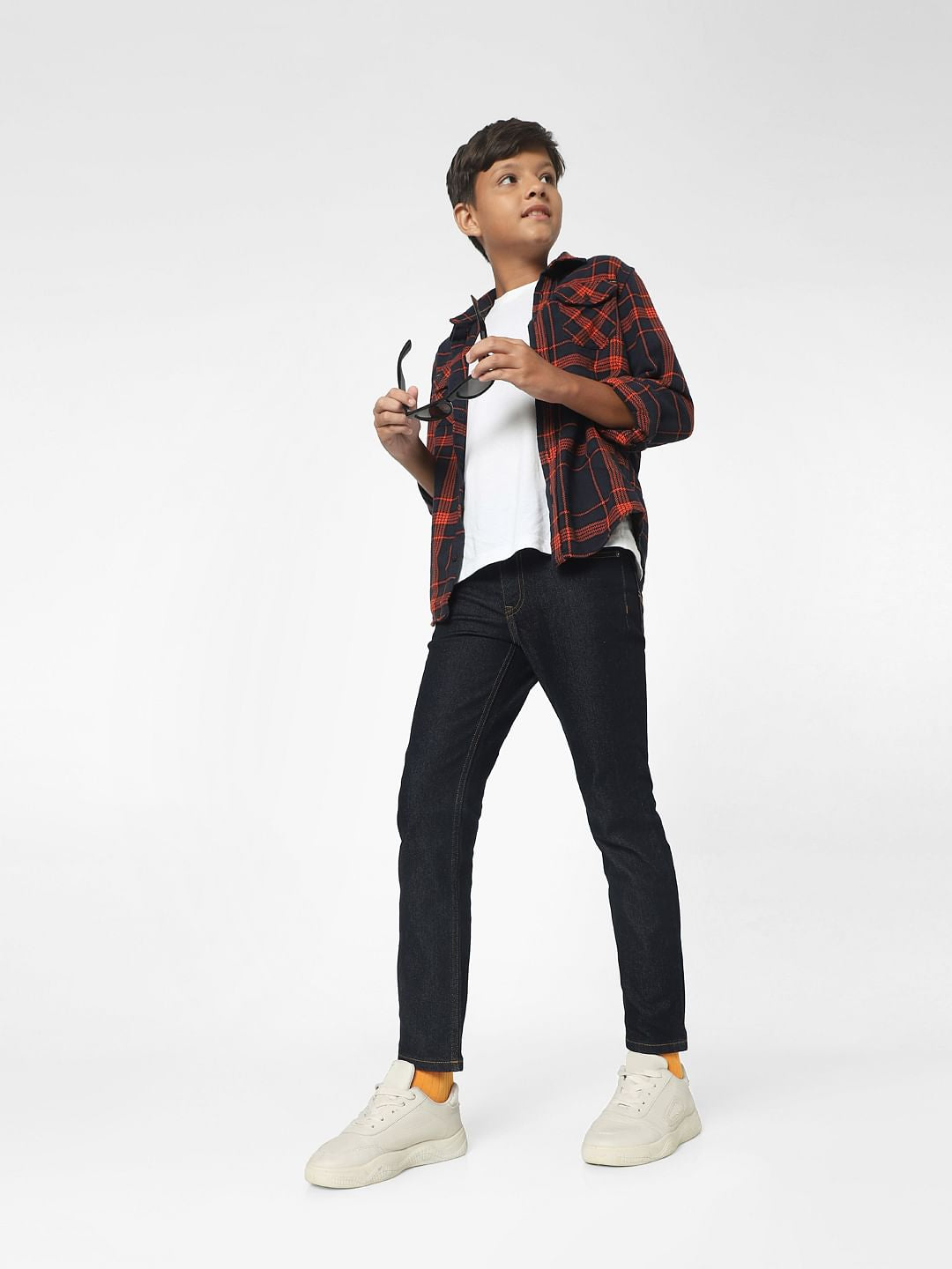 Dark Blue Mid Rise Regular Jeans - 4/5Y