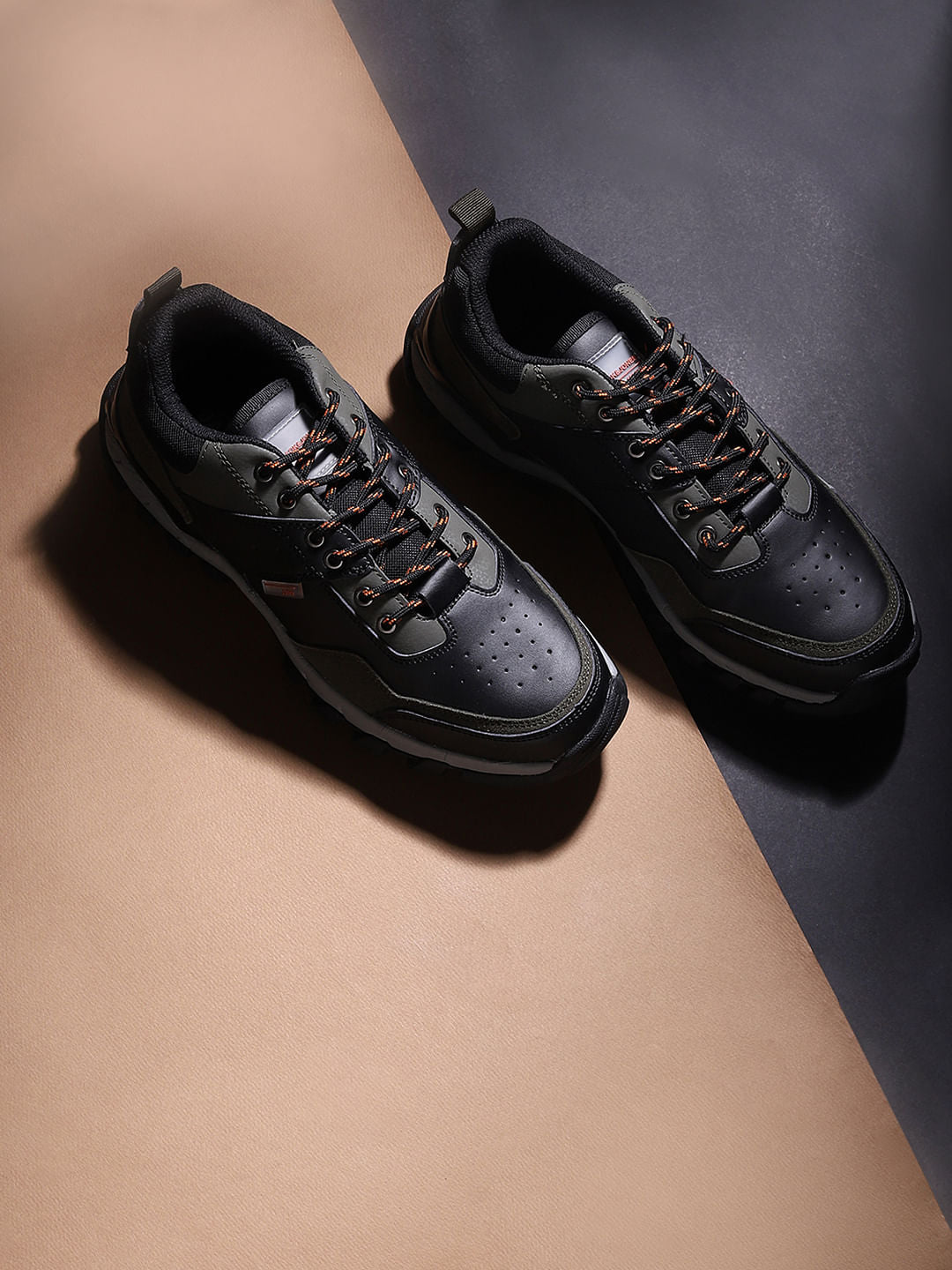 Black Lace Up Sneakers - 6