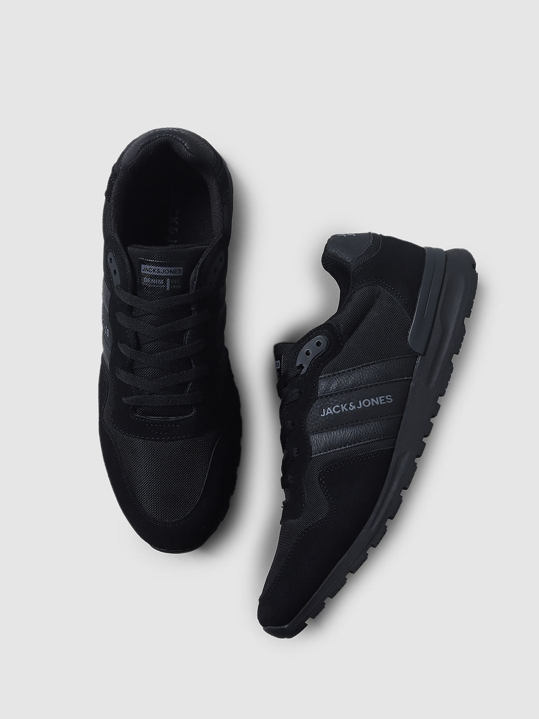 Black Mesh Detail Sneakers