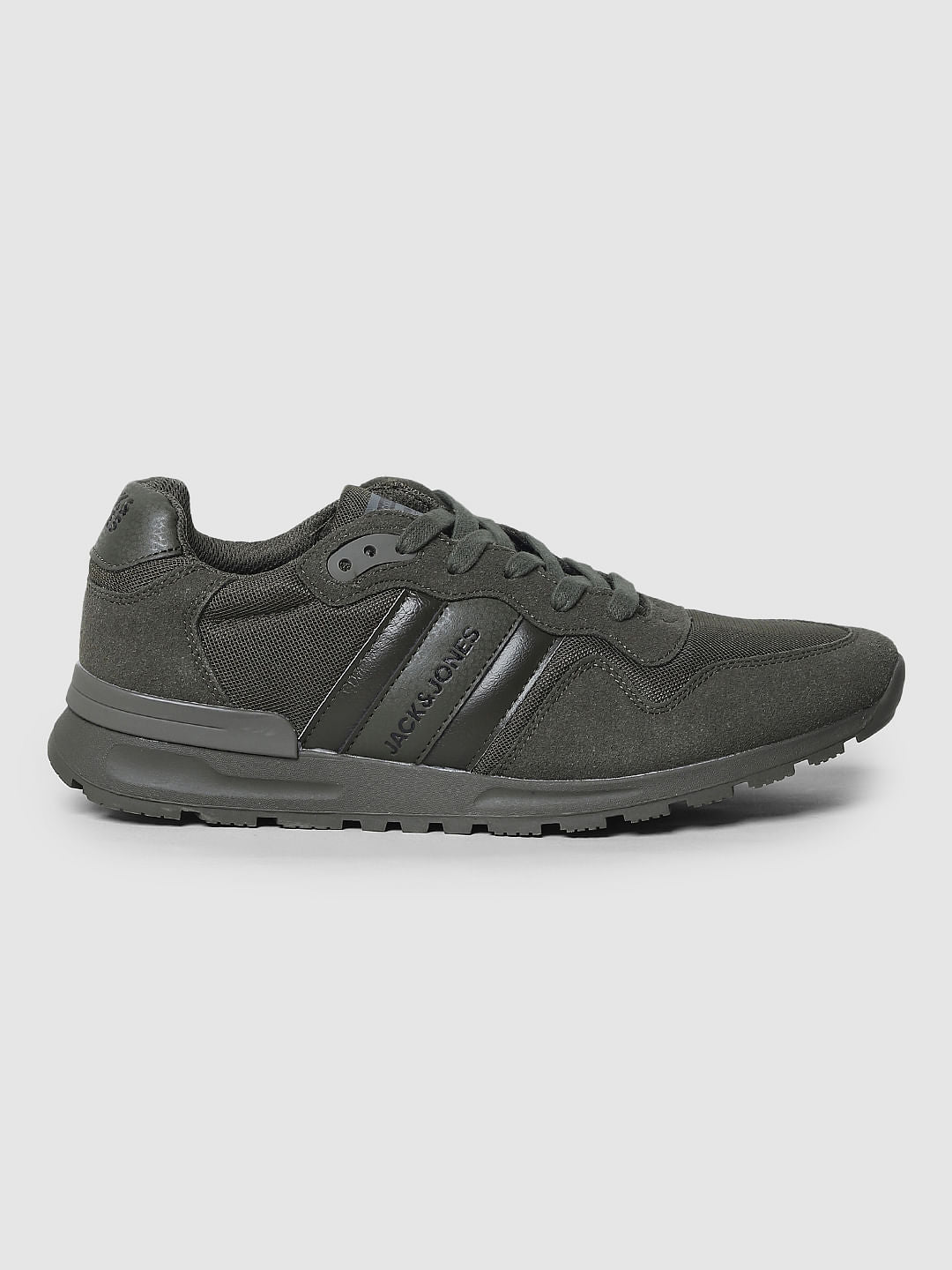 Green Mesh Detail Sneakers