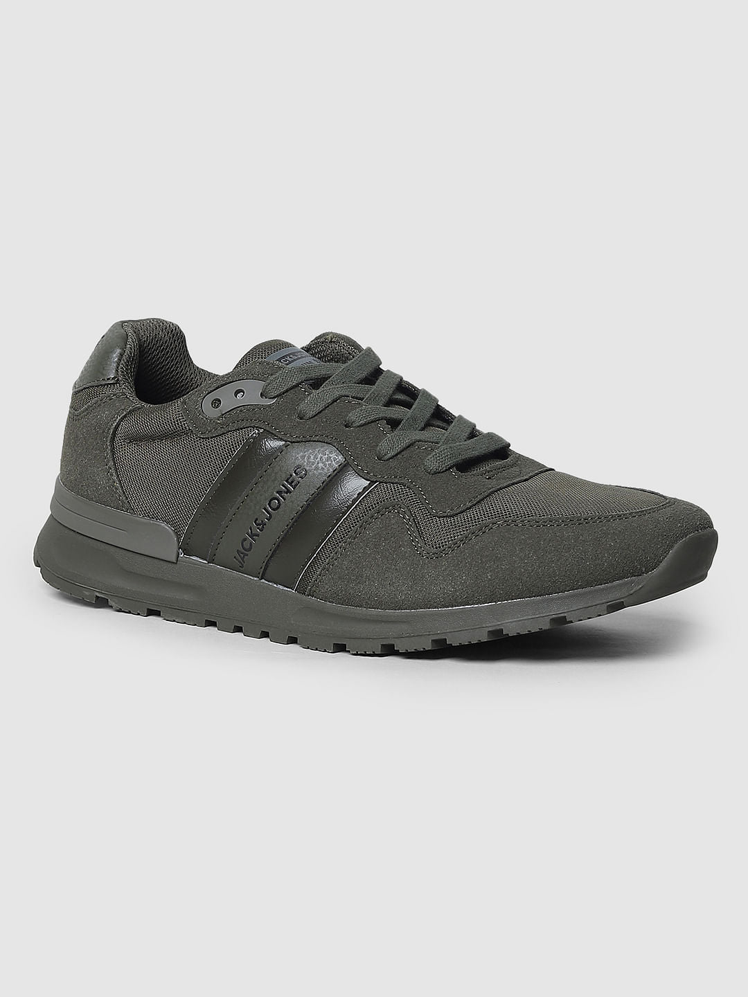 Green Mesh Detail Sneakers