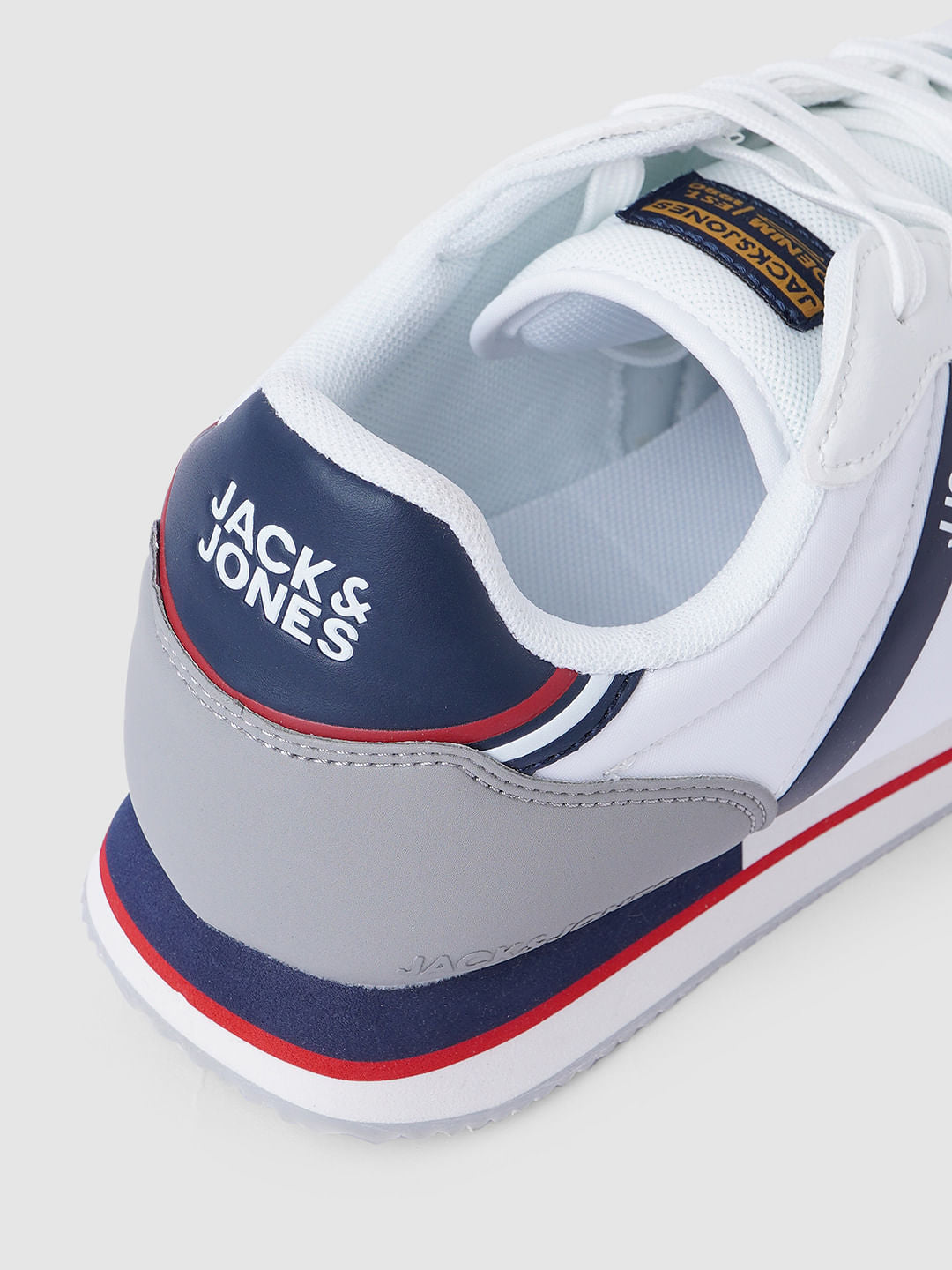 White Colourblocked Sneakers