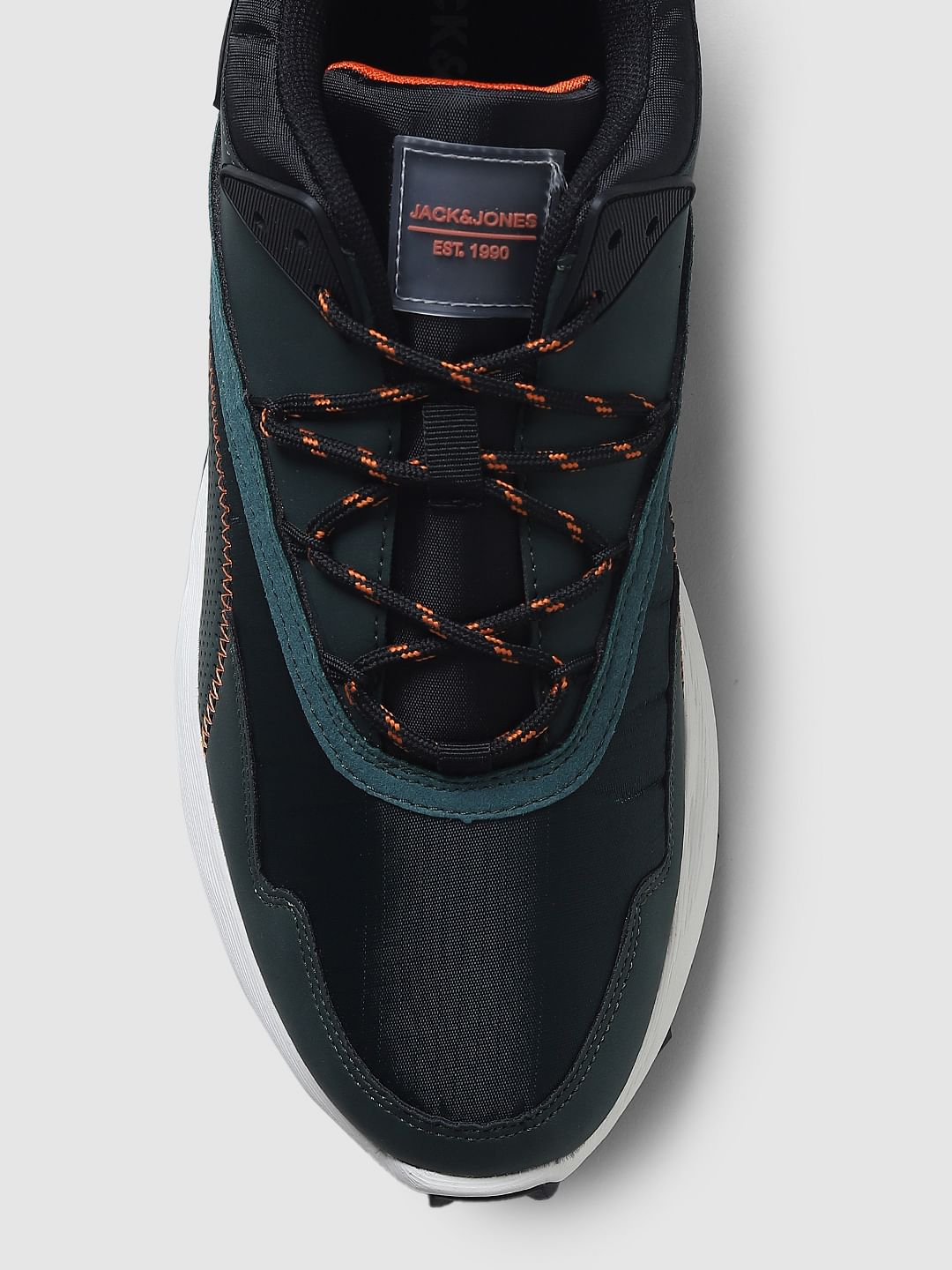 Dark Green Colourblocked Sneakers