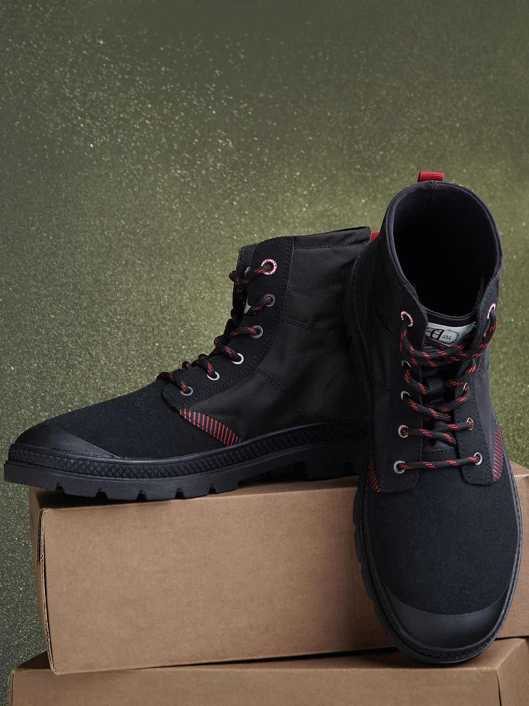 Black High-Top Boots - 6