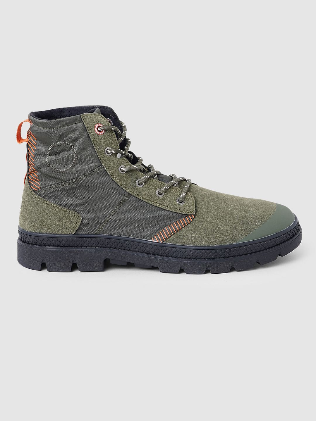 Green High-Top Boots