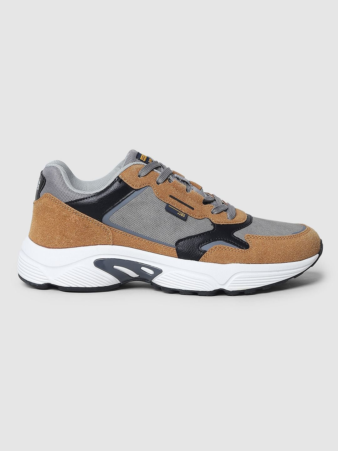 Brown Colourblocked Sneakers