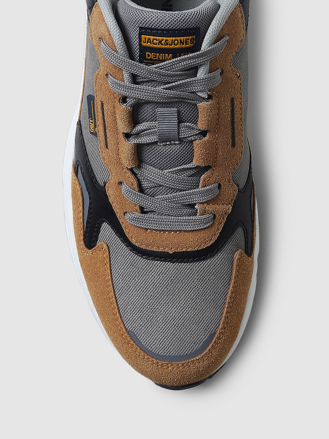 Brown Colourblocked Sneakers